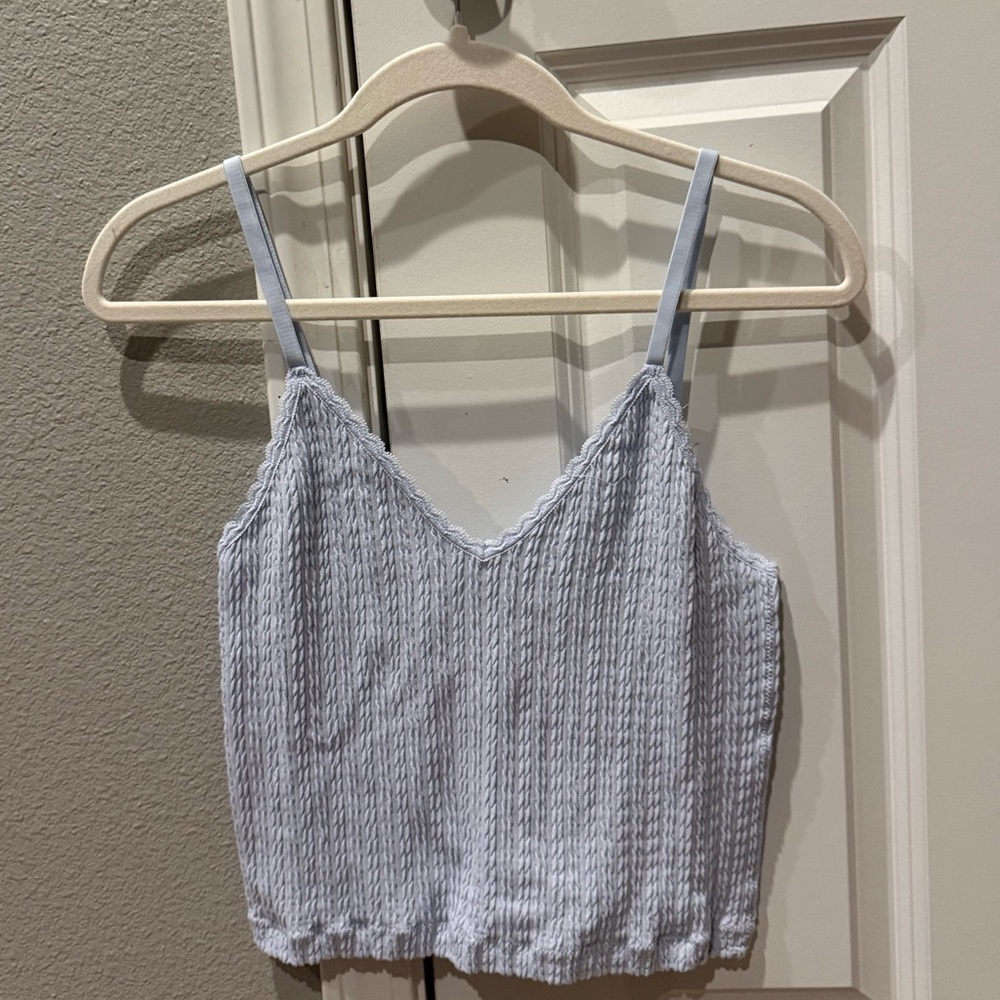 Light Blue Knit Tank Top